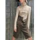 Letter-print Slim-fit Bottoming Shirt