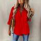 Womens Versatile Long-sleeved Plus-size Shirt With Pockets Suitable For All Seasons