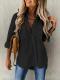 Womens Versatile Long-sleeved Plus-size Shirt With Pockets Suitable For All Seasons