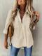 Womens Versatile Long-sleeved Plus-size Shirt With Pockets Suitable For All Seasons