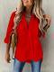 Womens Versatile Long-sleeved Plus-size Shirt With Pockets Suitable For All Seasons