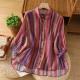Elegant Lapel Slim-fit Three-quarter-sleeve Blouse Top