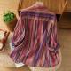 Elegant Lapel Slim-fit Three-quarter-sleeve Blouse Top