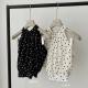 Polka-dot Halter Off-shoulder Sleeveless Camisole