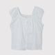 Lace-trimmed Single-breasted Blouse
