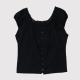 Lace-trimmed Single-breasted Blouse