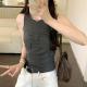 Three-dimensional Bowknot I-shaped Outerwear Slim-fit Cropped Vest