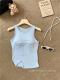Three-dimensional Bowknot I-shaped Outerwear Slim-fit Cropped Vest