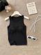 Three-dimensional Bowknot I-shaped Outerwear Slim-fit Cropped Vest