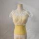 Womens Sheer Sweet Puff-sleeve Off-shoulder Base Top
