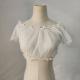 Womens Sheer Sweet Puff-sleeve Off-shoulder Base Top