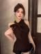 Gentle-style Bow-tie Strap Sleeveless Slimming Vest