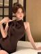 Gentle-style Bow-tie Strap Sleeveless Slimming Vest