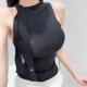 Ribbon-trimmed Mock-neck Slimming Sleeveless Tank Top