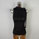 Ribbon-trimmed Mock-neck Slimming Sleeveless Tank Top