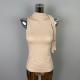 Ribbon-trimmed Mock-neck Slimming Sleeveless Tank Top