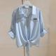 Stylish Womens Top With A Knotted Hem
