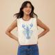 Womens Knitted Pullover With A Round Neckline And Jacquard Vest