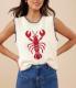 Womens Knitted Pullover With A Round Neckline And Jacquard Vest