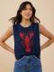 Womens Knitted Pullover With A Round Neckline And Jacquard Vest