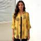 Printed Loose-Fit Womens Long-Sleeve Shirt Cuffed Sleeves Casual Style