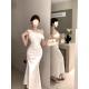 Sexy Off-shoulder Satin Slip Dress For Women