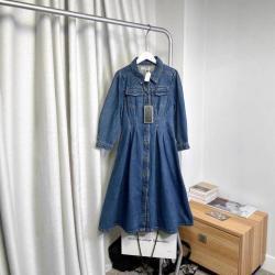 Slimming Chic Relaxed-fit Waist-cinching Denim Dress