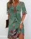 Digital-print Womens Short-sleeve Dress