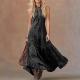 Womens Casual Sleeveless Denim Mermaid Dress