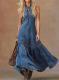 Womens Casual Sleeveless Denim Mermaid Dress
