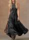 Womens Casual Sleeveless Denim Mermaid Dress