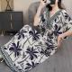 Ethnic Style V Neck Short Sleeve Dress For Women