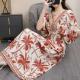 Ethnic Style V Neck Short Sleeve Dress For Women