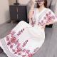Ethnic Style V Neck Short Sleeve Dress For Women