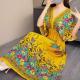 Ethnic Style V Neck Short Sleeve Dress For Women