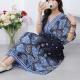 Ethnic Style V Neck Short Sleeve Dress For Women