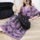 Ethnic Style V Neck Short Sleeve Dress For Women