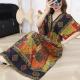 Ethnic Style V Neck Short Sleeve Dress For Women