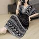 Ethnic Style V Neck Short Sleeve Dress For Women