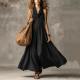 Loose-fitting Sleeveless V-neck Maxi Dress
