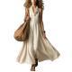 Loose-fitting Sleeveless V-neck Maxi Dress