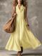 Loose-fitting Sleeveless V-neck Maxi Dress