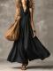 Loose-fitting Sleeveless V-neck Maxi Dress