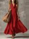 Loose-fitting Sleeveless V-neck Maxi Dress