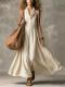 Loose-fitting Sleeveless V-neck Maxi Dress