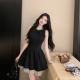 Thousand-Gold-Wealth Wind Little Black Dress Womens Dress
