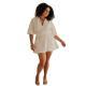 Womens Sexy Hollow-Out Loose Beach Cover-Up