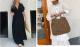 Bat-sleeved V-neck Slit Dress Summer Short Sleeve Elastic Waist Long Dresses