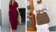 Bat-sleeved V-neck Slit Dress Summer Short Sleeve Elastic Waist Long Dresses