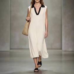 Womens Lightweight Knit Sleeveless Midi Dress For Vacation